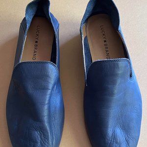 Lucky Brand Blue Cahill Leather Flat
